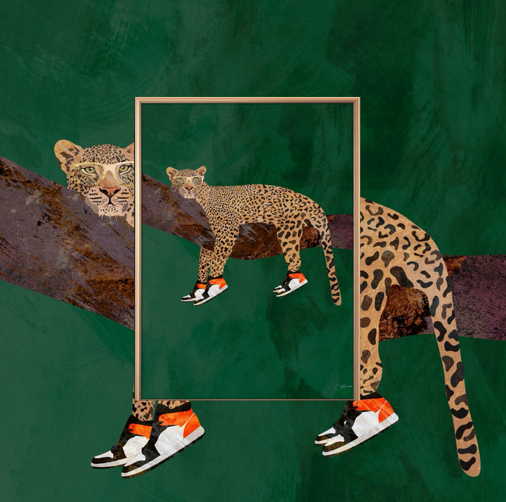 LEOPARD WEARING SNEAKERS