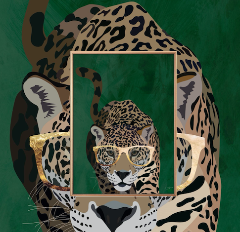 LEOPARD WEARING GLASSES