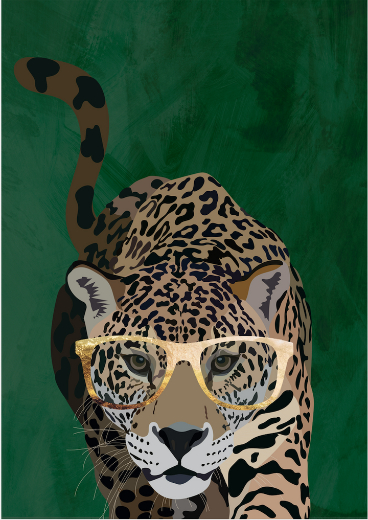 LEOPARD WEARING GLASSES