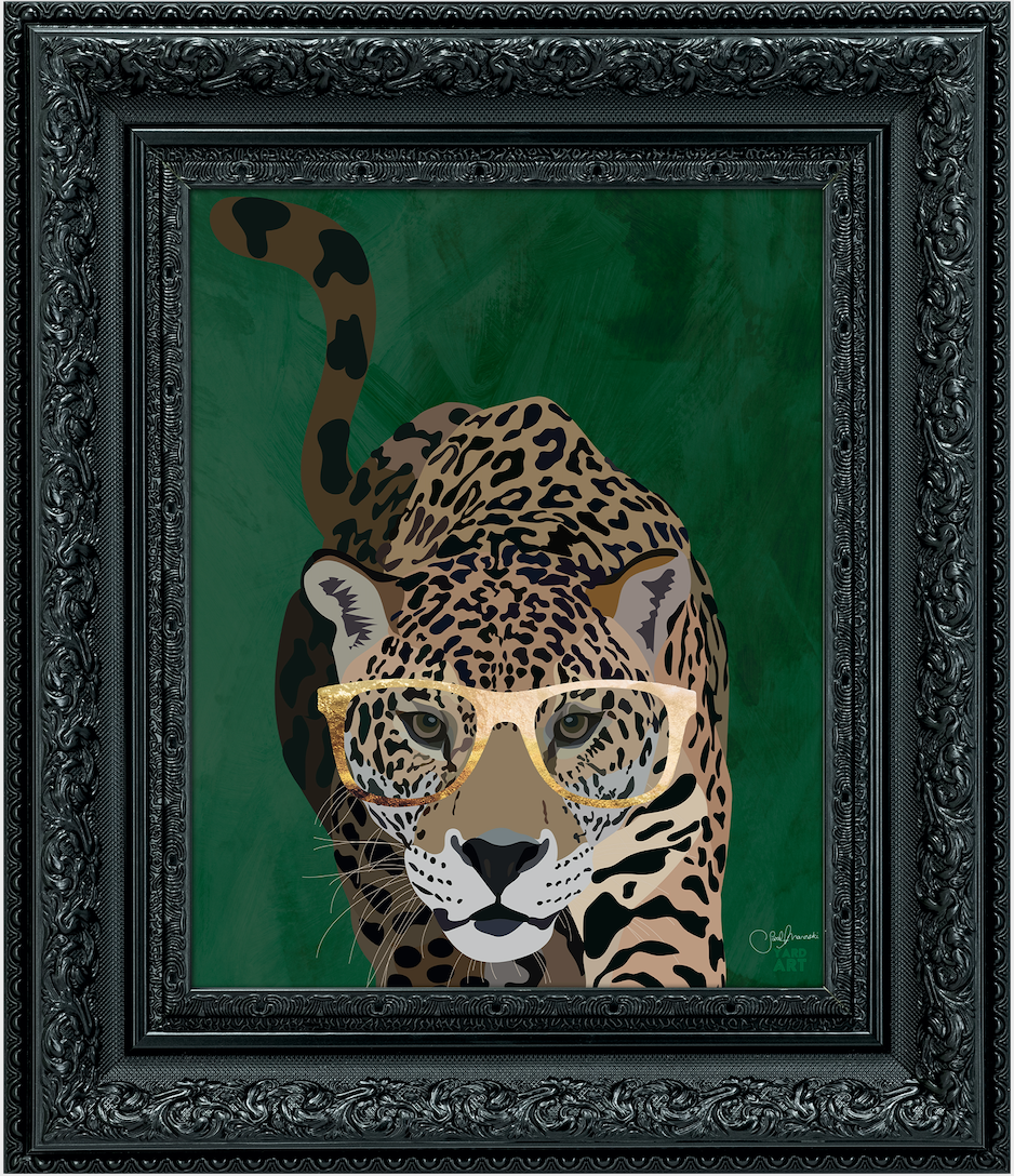 LEOPARD WEARING GLASSES