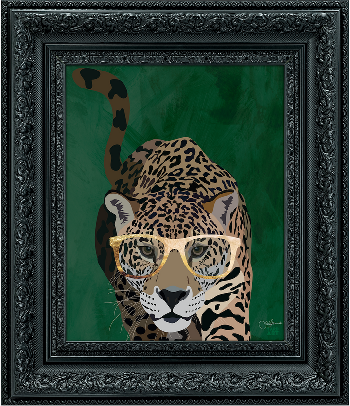 LEOPARD WEARING GLASSES