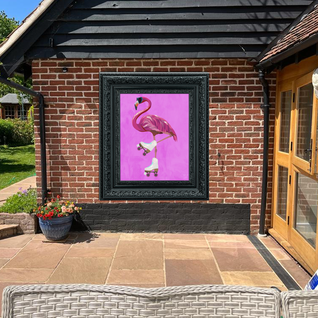 ROLLERSKATING FLAMINGO