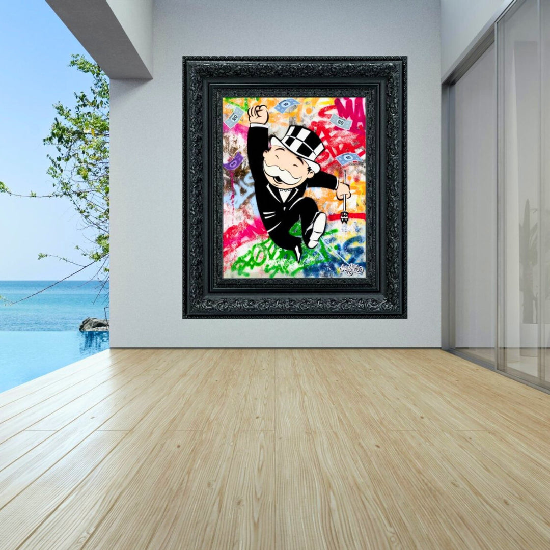Limited Edition Mr Monopoly Outdoor Artwork 1/10 Editions Available - YARDART UK