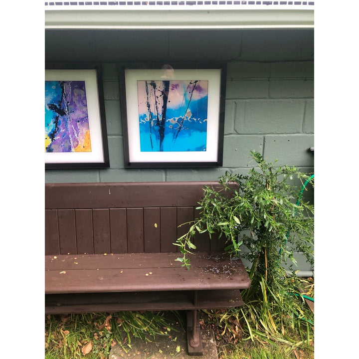Dark Slate Gray Misty morn by Julie Woods ABSTRACT YARDART UK