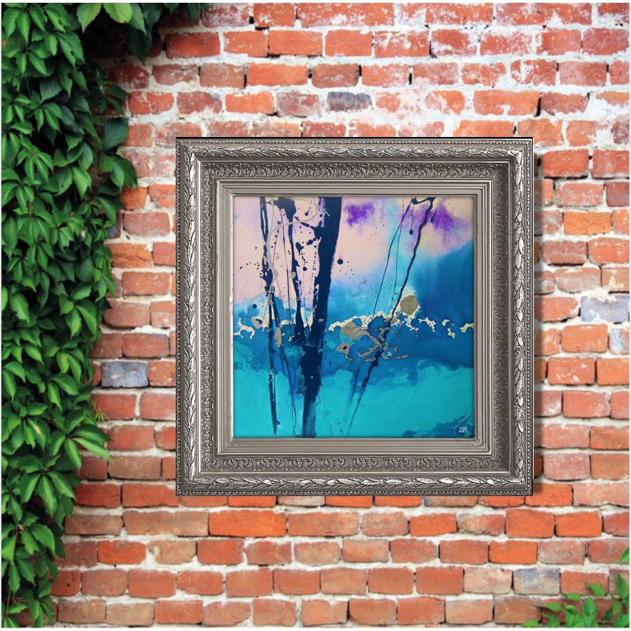 Rosy Brown Misty morn by Julie Woods ABSTRACT YARDART UK