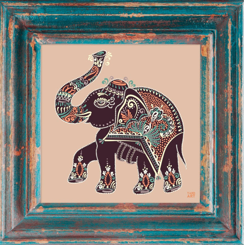 Elephant artwork boho