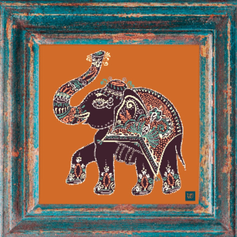 Elephant art boho bee