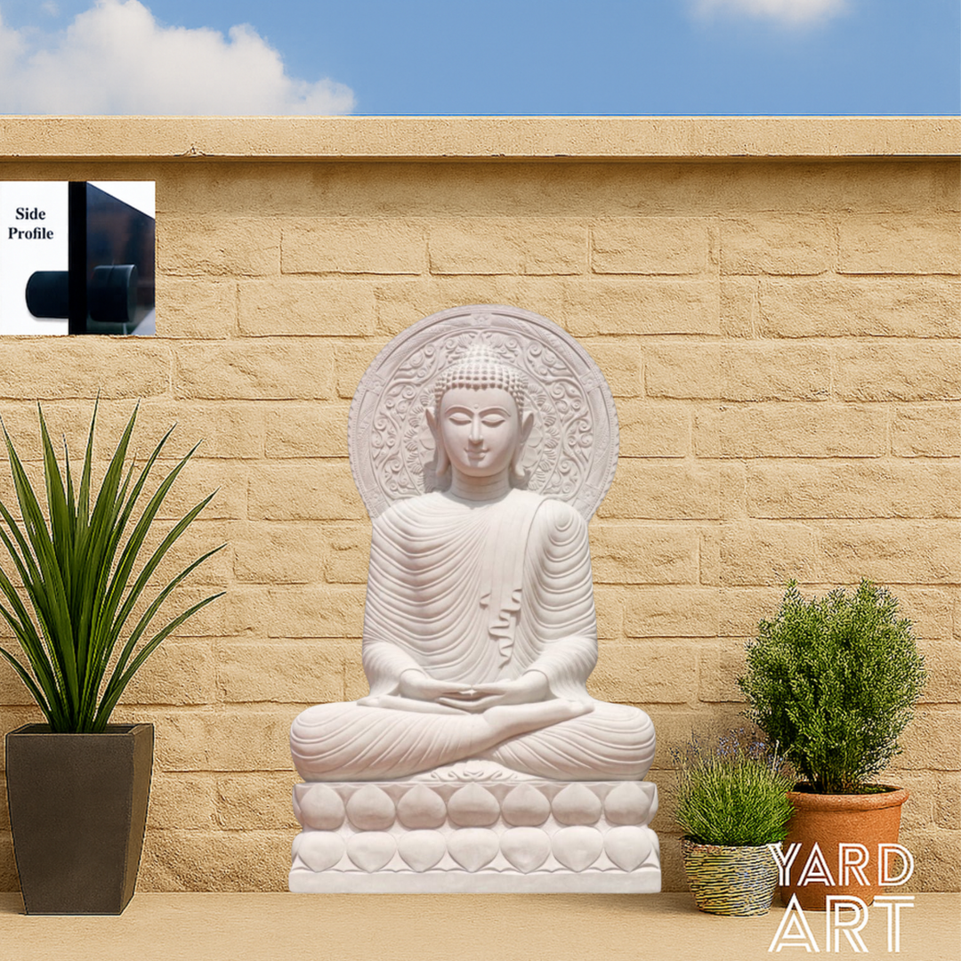 flat acrylic artwork of buddha