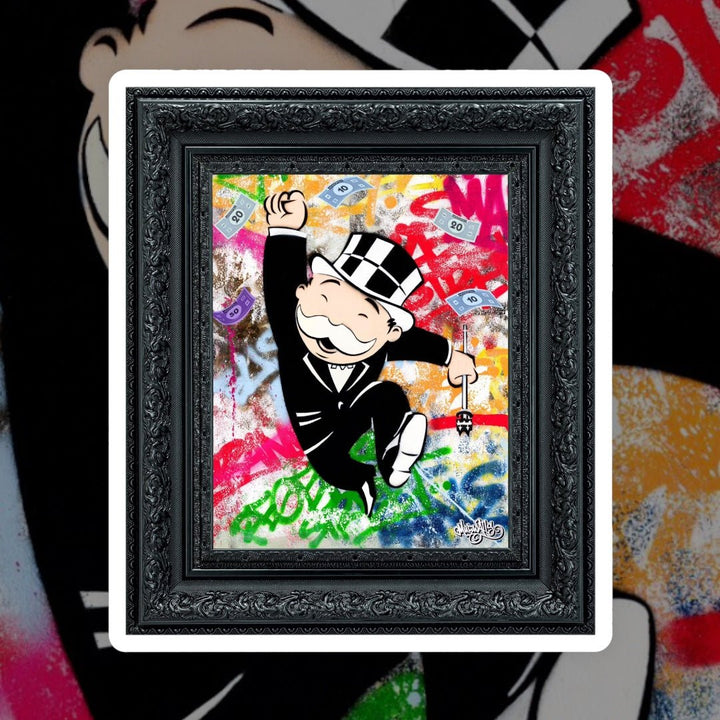 Limited Edition Mr Monopoly Outdoor Artwork 1/10 Editions Available - YARDART UK