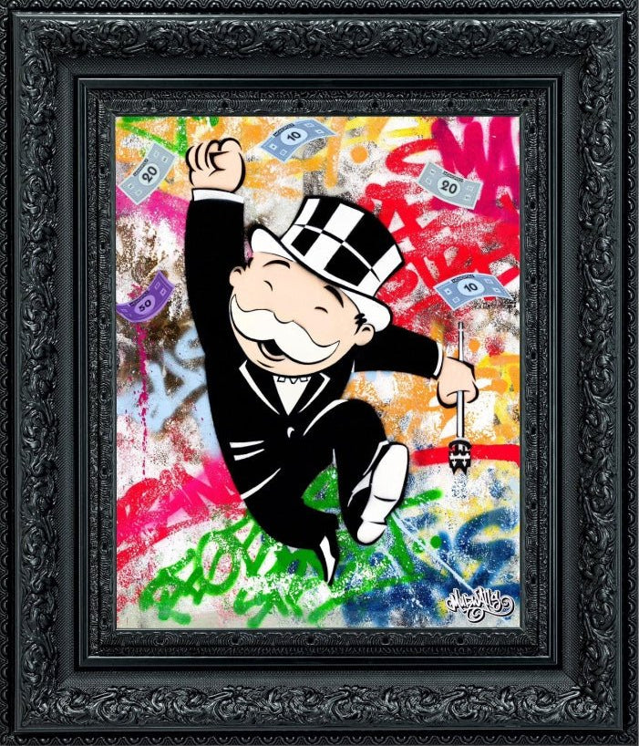 Limited Edition Mr Monopoly Outdoor Artwork 1/10 Editions Available - YARDART UK