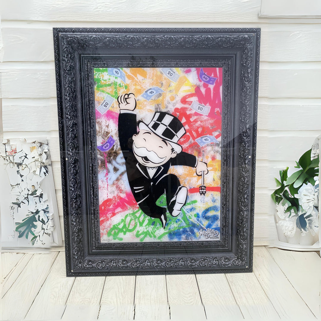 Limited Edition Mr Monopoly Outdoor Artwork 1/10 Editions Available - YARDART UK