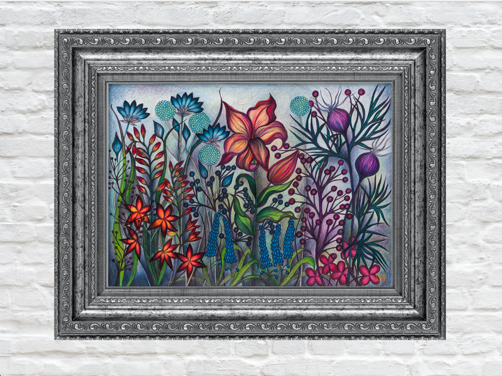Light Gray Secret Garden Series IIII by Helen Lynch YARDART UK